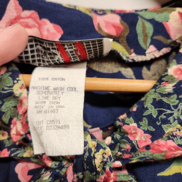 Vintage Just Kidding by LaBelle Girls Size Large Floral Romper Blue Floral - Picture 5 of 7